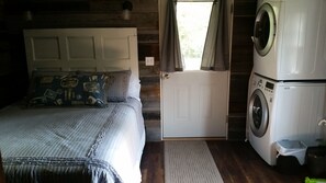 Bedroom with laundry.