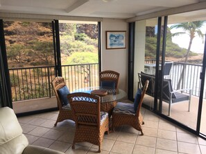 Here's the view from the dining/game table