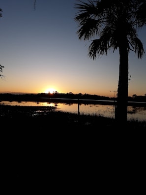 sunset view on property