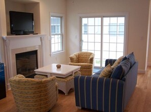 Family Room, Fireplace and LCD HD TV