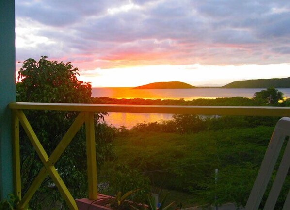 Sunset view from deck