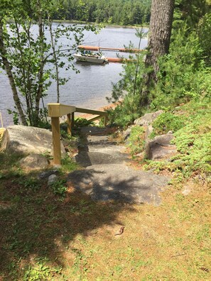 Stone steps to water