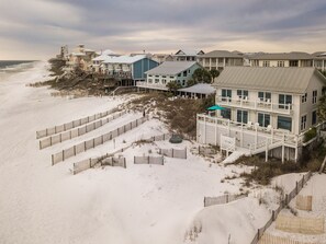 Private beach to the waterline