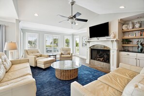 Living room with ocean views