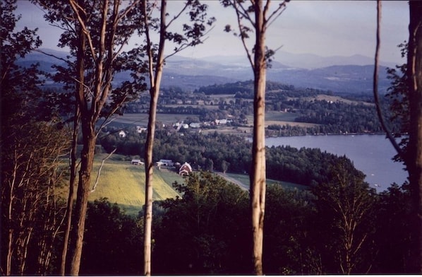 View of Greensboro village from Gray Eyrie