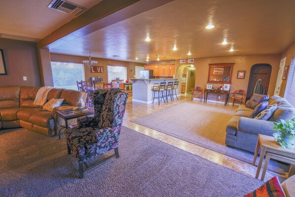 Spacious & open living room with natural light.