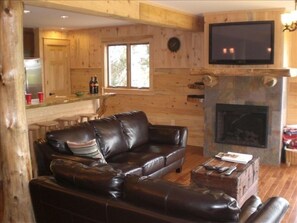 Great room area featuring the view and a 42' television with DVD and Cable