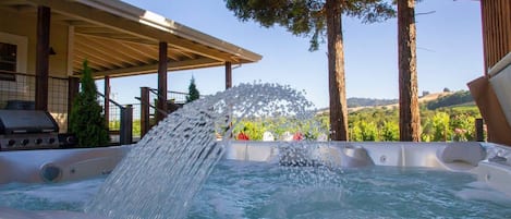 view from the hot tub