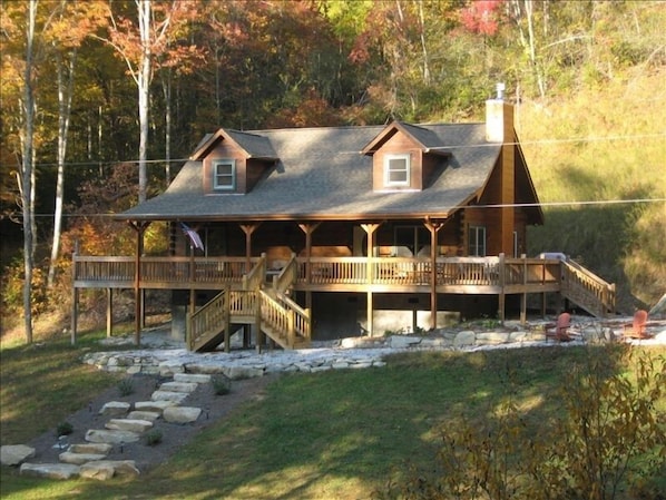 Rushing Creek Mt. Cabin lies on a beautiful mountain stream that is full of native rainbow trout.