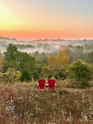 The chairs on the first hill - best view in Northumberland County, ON!