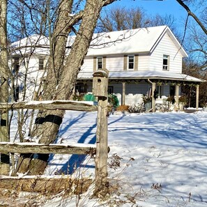 Coziness in the farmhouse in the winter.