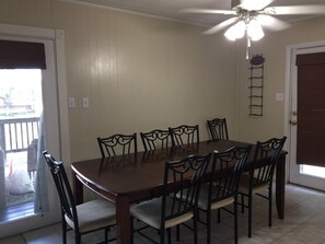 Dining table seats 8