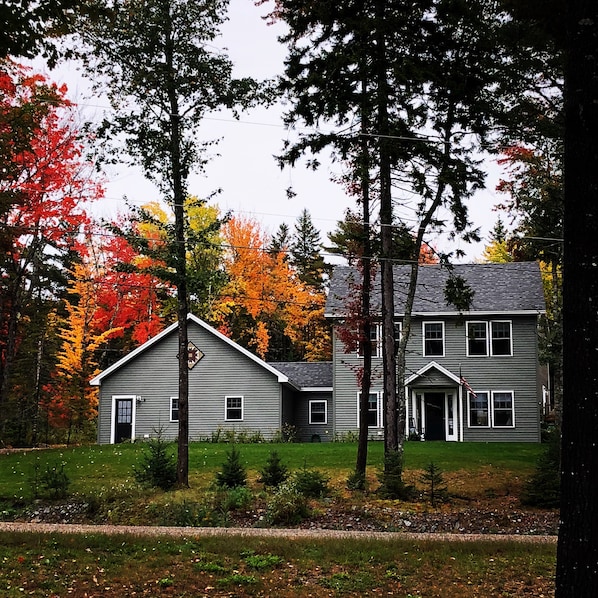 Our home surrounded by the glorious fall colors of MDI