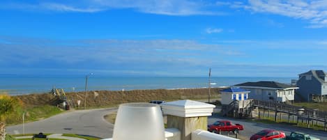 Beautiful view with a refreshing glass of wine from the deck.