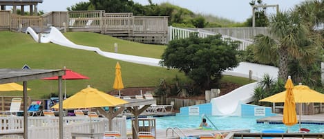 Outdoor Pool with Slide