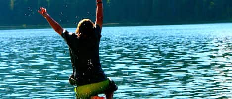 jumping off the dock