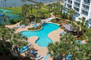 Our lovely pool area from the 7th floor !!
