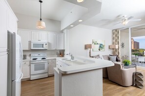 Open and spacious kitchen is functional and  perfect for entertaining.