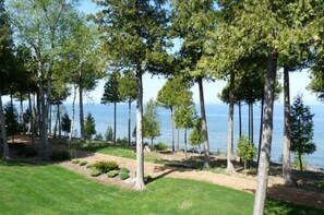 Walking Trail Along 2000 Feet of Hidden Harbor's  Green Bay Shore