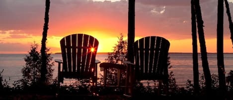 Beautiful Sunset View Over Green Bay from Hidden Harbor!