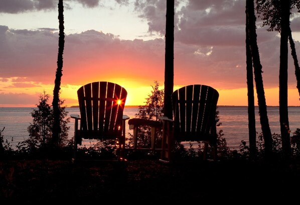 Beautiful Sunset View Over Green Bay from Hidden Harbor!