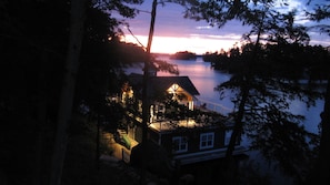 Dramatic Summer Sunset Views from Luxury 2 Storey Boathouse