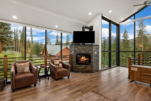 Huge windows allow for gorgeous views from the living room.