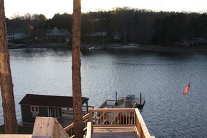 View of the dock and lake from the deck