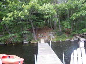 looking up from the octagon to your private waterfront area