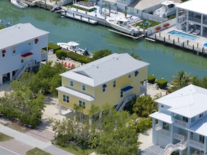 Aerial view from Sombrero Beach Road left side of duplex