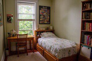 Second bedroom. Twin sized bed and desk.