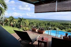 Poolside deck with fabulous view!