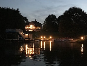 Night time view from the lake