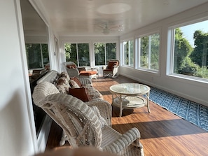 New three season porch off LR. Lots of windows with screens-great for breezes!