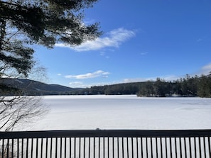 View of Lake Rescue from kitchen, dining and sitting area. 