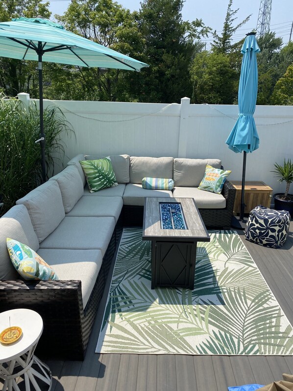  back patio for after a fun day at the beach or one of our many restaurants 