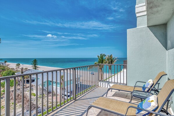 Enjoy the loungers off the living room lanai.