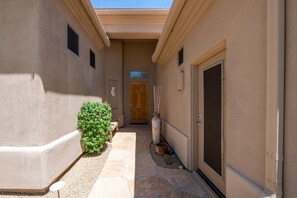 Exterior Entrance (Private Casita Bedroom door is on the right)