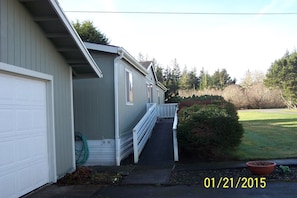 Ramp to front door from driveway.