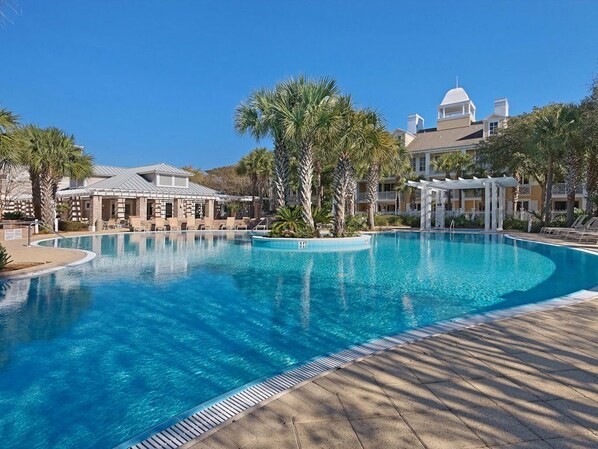 Awesome pool view from bedroom balcony!