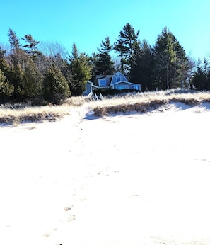 Looking at your rental home from the beach.

