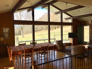 Living Room with floor to ceiling windows facing exceptional mountain views