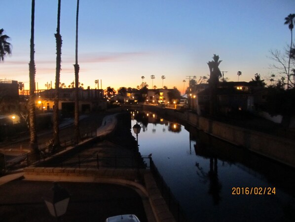 Sunset from our balcony.