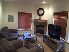 Cozy living room with fireplace