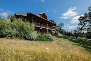 East side of the Lodge overlooking the fishing pond.