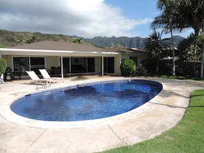 Enjoy Your Own Private Outdoor Makapuu Blue Tile Marina Front Pool