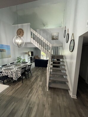Open planned kitchen dining and living room 