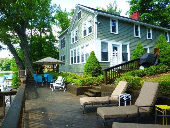 Spacious deck on Goodyear Lake