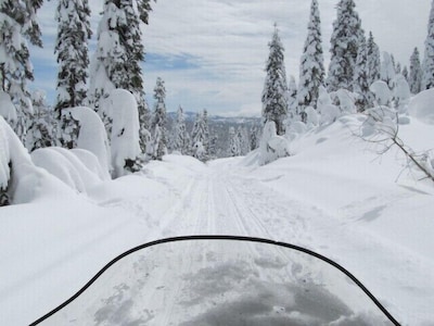 Snowmobile View--part of the adventure!