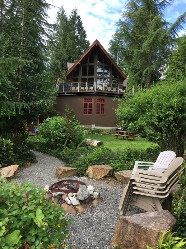 View of Lodge from Firepit